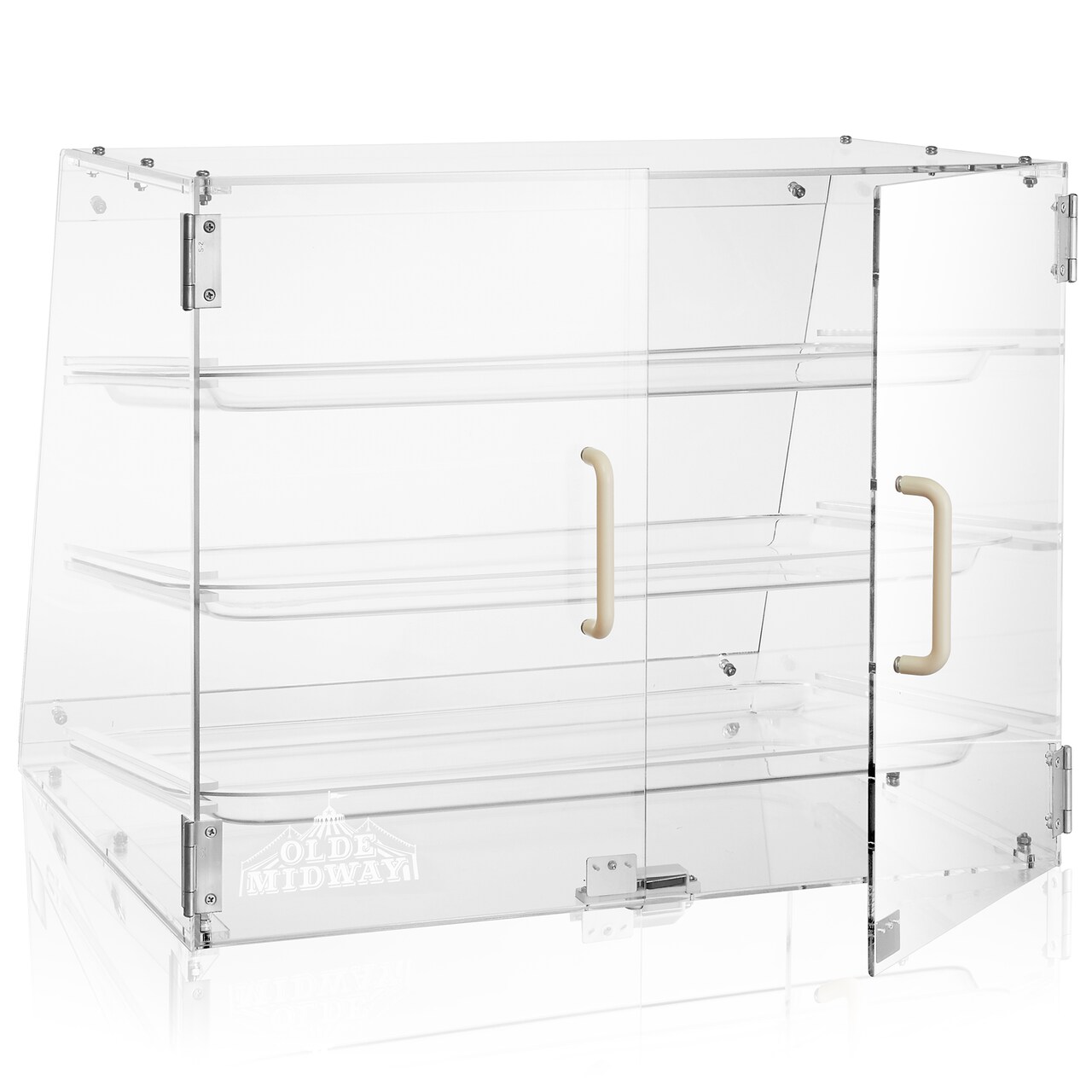 Olde Midway Pastry Display Cases, Commercial Acrylic Countertop Bakery Display Cabinets with Removable Trays